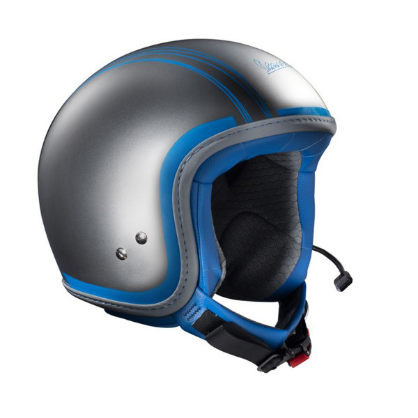 Jet-Helm Vespa Elettrica (inkl.Bluetooth-System) Grau/Hellblau