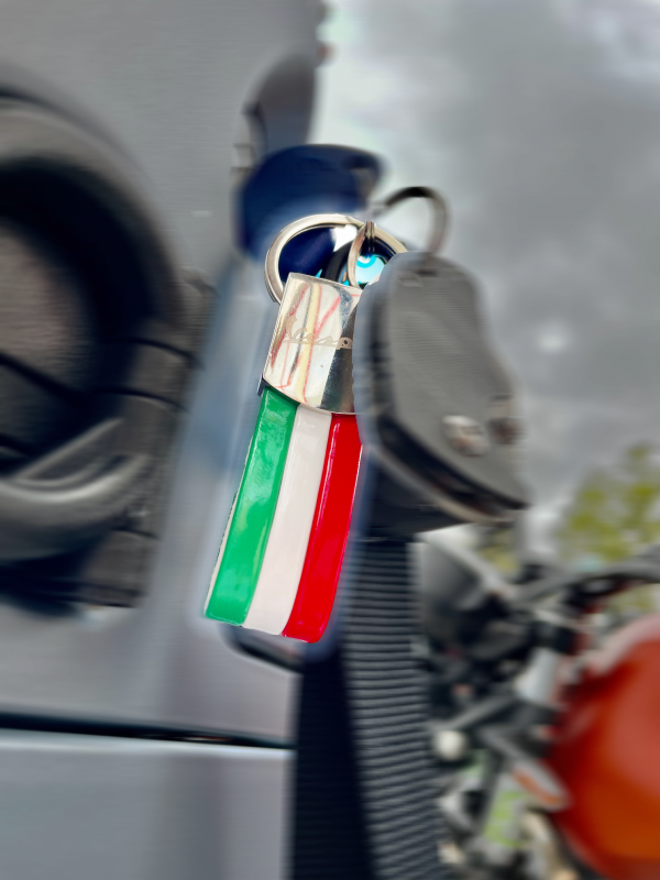 Schlüsselanhänger Flagge Tricolor Italien Auto Moto Vespa Tricolor Piaggio 
