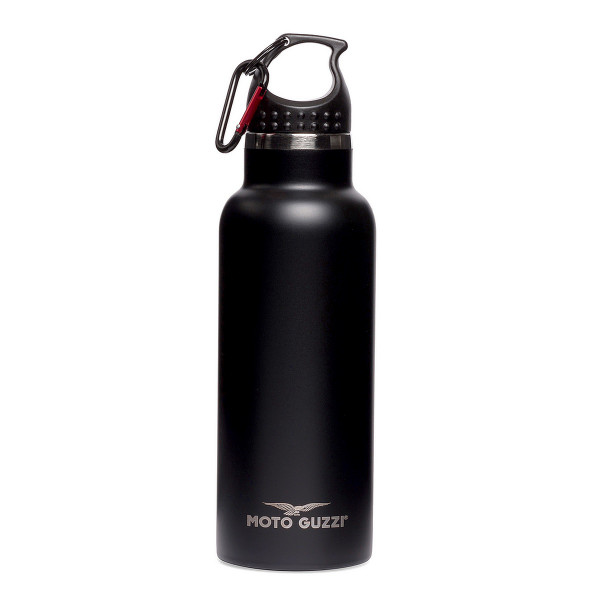 Wasserflasche MOTO GUZZI Metall-Flasche schwarz